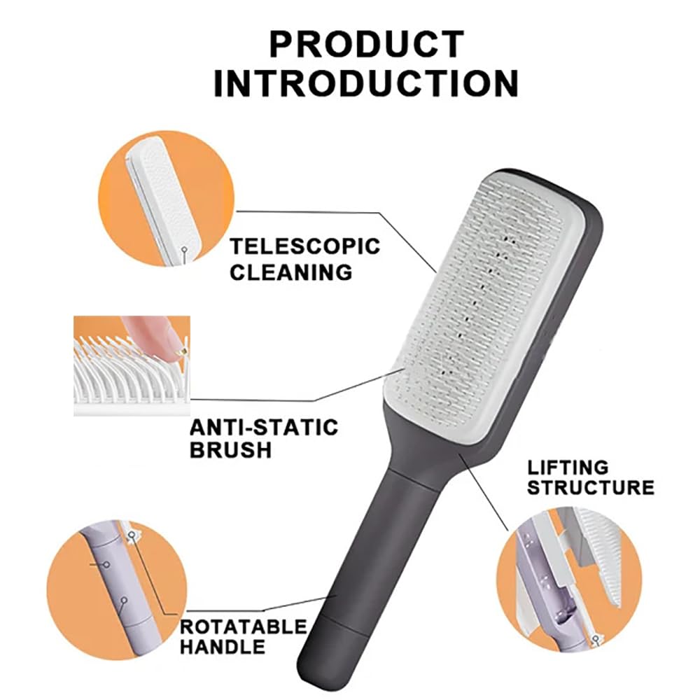 GlowBrush 3 en 1 – Cepillo 3D que Masajea, Peina y Limpia